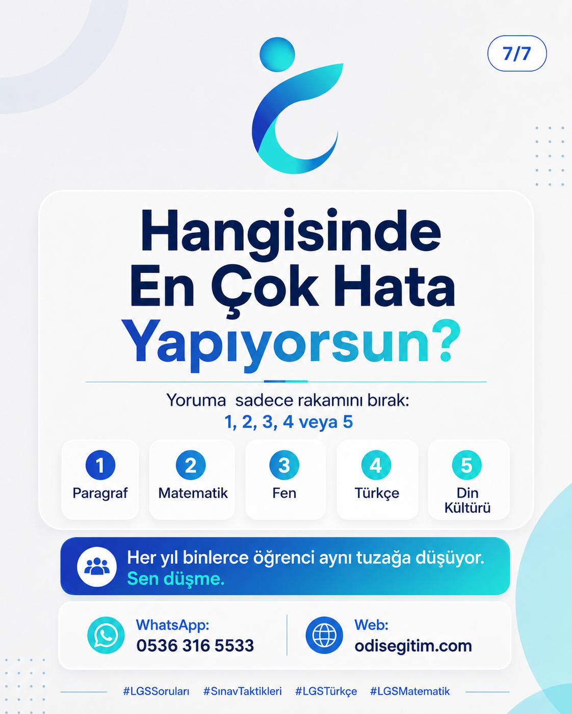 ODİS Eğitim LGS hazırlık etkili öğrenme