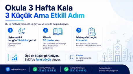 Okula 3 Hafta Kala Yapılabilecek 3 Küçük Ama Etkili Hazırlık